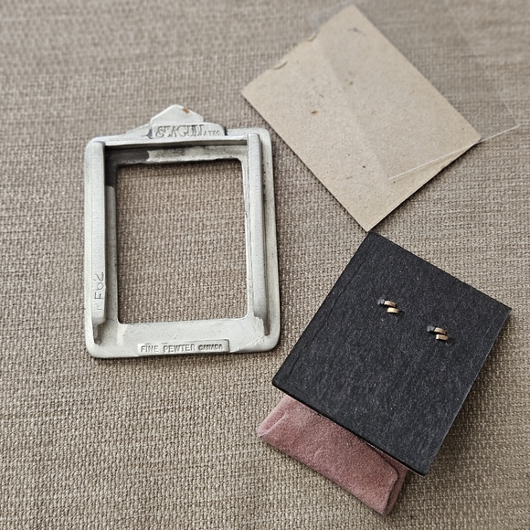 SEAGULL pewter small picture frame 1x1 vintage - Picture 6 of 13